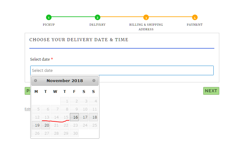 Choose delivery date and time for you laundry