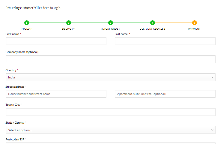 Front end customised laundry plugin