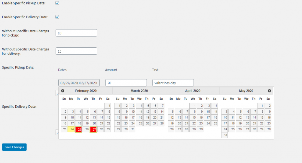 Specific Day Charges In WooCommerce
