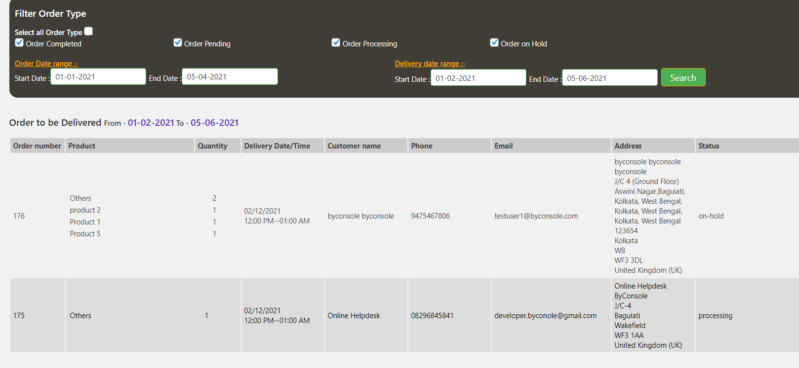 Laundry reporting plugin